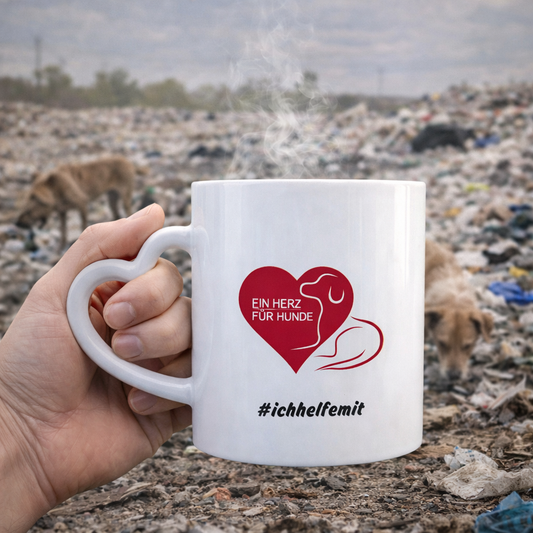 #Unterstützer Herzhenkel Tasse