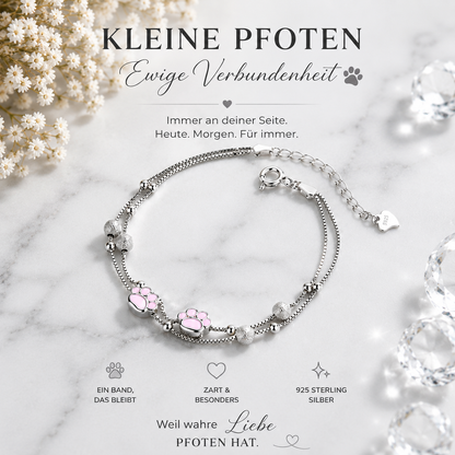 #Katzenliebe – Kleine Pfoten, große Liebe - 925 STERLING SILBER ARMBAND - 2 FARBEN