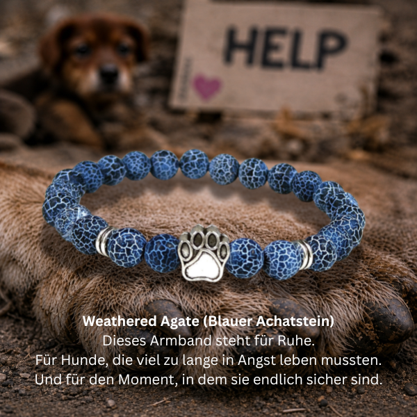 #RUHE HUNDEPFOTE ARMBAND - 2 Größen