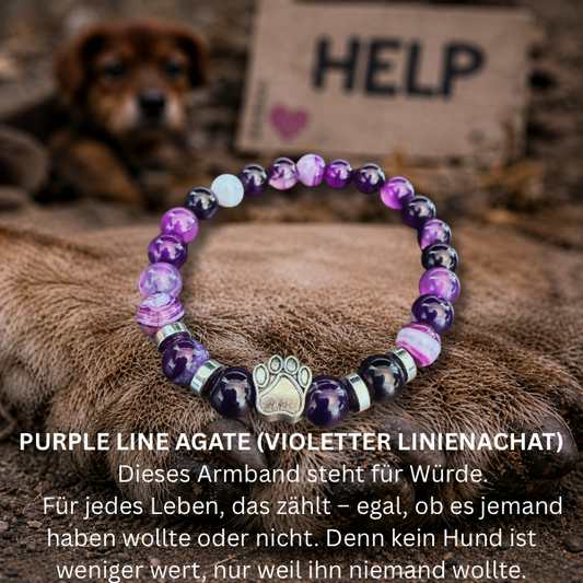 #WÜRDE HUNDEPFOTE ARMBAND - 2 Größen