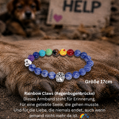 #ERINNERUNG HUNDEPFOTE ARMBAND - GRÖßE S