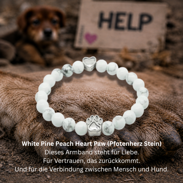 #LIEBE HUNDEPFOTE ARMBAND - 2 Größen