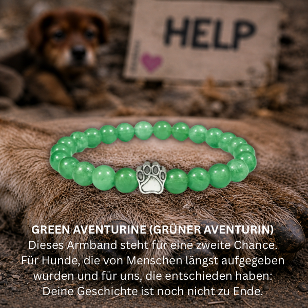 #ZWEITE CHANCE HUNDEPFOTE ARMBAND - 2 Größen