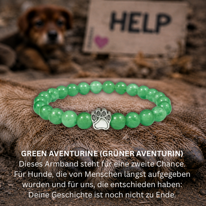 #ZWEITE CHANCE HUNDEPFOTE ARMBAND - 2 Größen