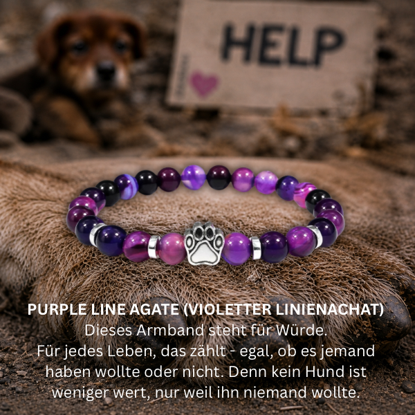 #WÜRDE HUNDEPFOTE ARMBAND - 2 Größen
