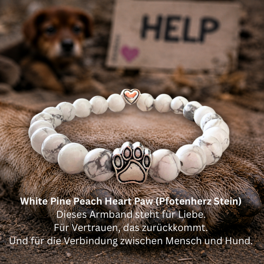 #LIEBE HUNDEPFOTE ARMBAND - 2 Größen